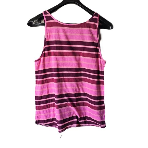 Calvin Klein Cotton Pink Burgundy Striped Tank Size Large - Picture 7 of 7